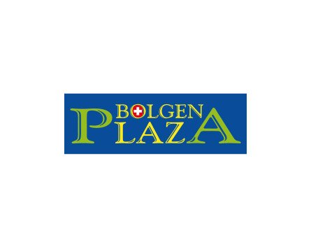 Grün gelbes Logo des Bolgen Plaza Davos. | © Davos Klosters Mountains